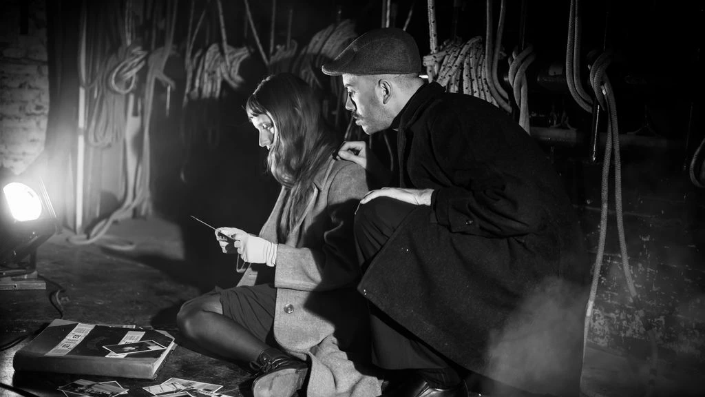 Archive backstage photograph at a runway production