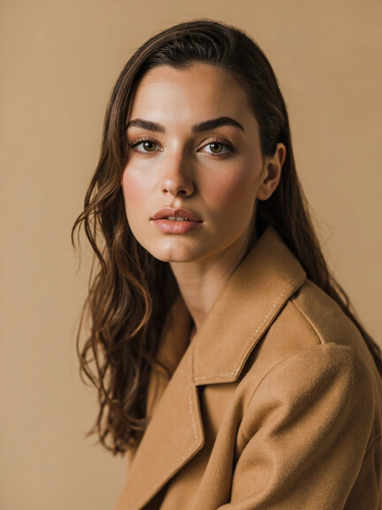 Editorial portrait of a Fashion Model BCN talent in studio
